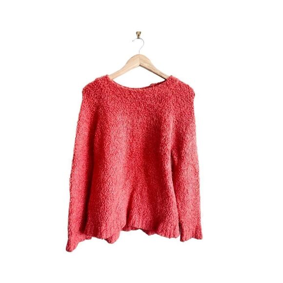 Pull&Bear Original Sweater Red Fuzzy Pullover Women's EU L - Picture 1 of 7